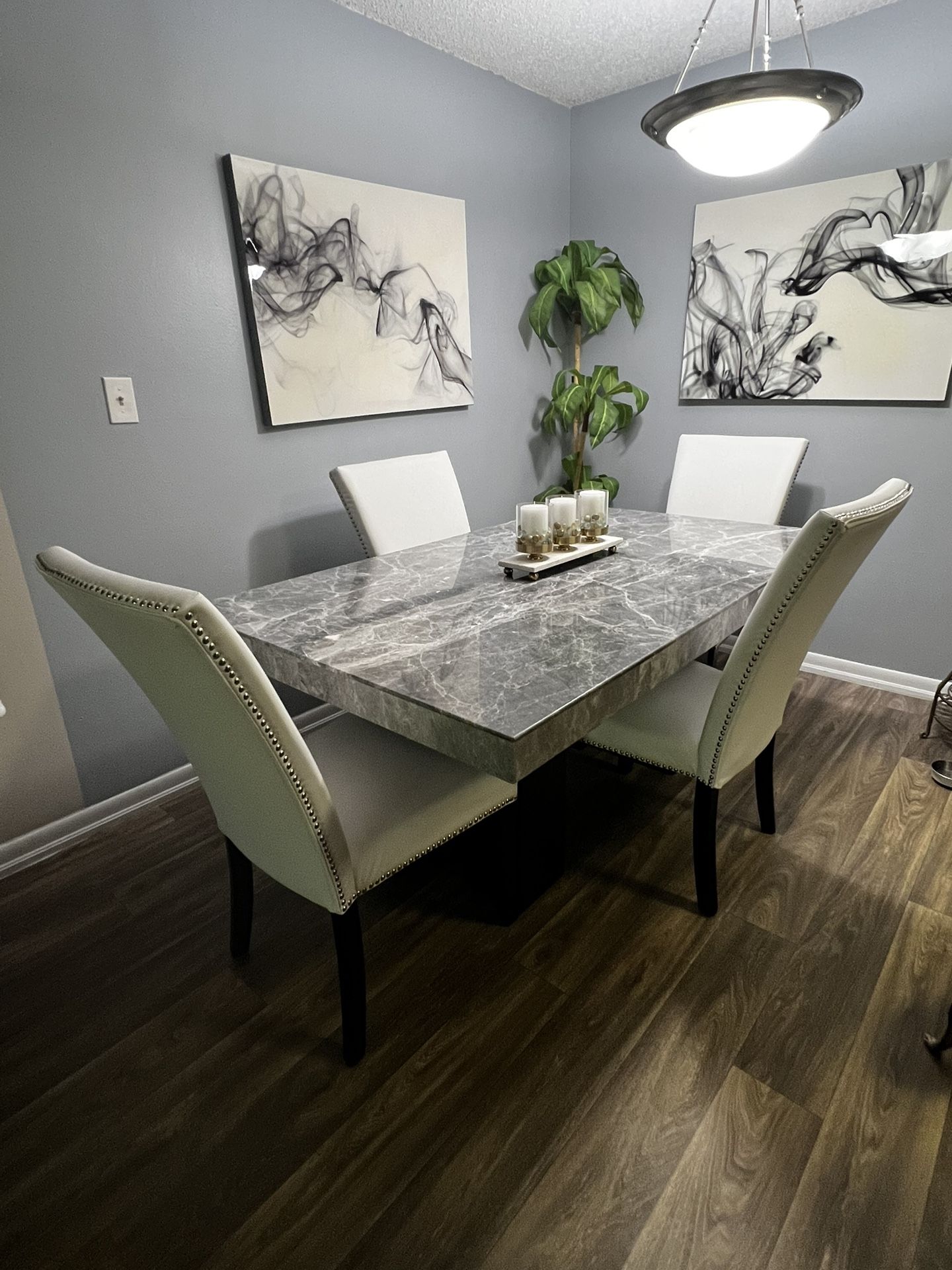 Marble Dinning Table & Chairs