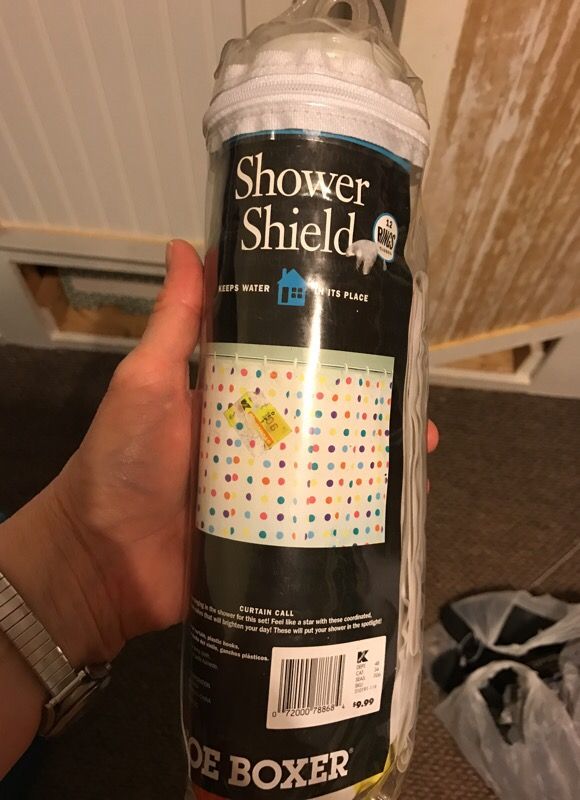 New Joe boxer polka dot shower curtain