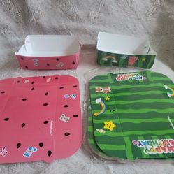 Small Melon Paper Food Trays
