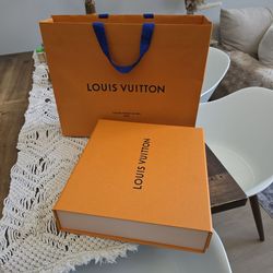 Authentic Louis Vuitton box and shopping bag