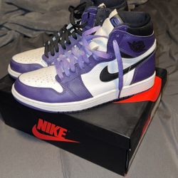 Air Jordan 1 High Court Purple 2.0 Size 9.5