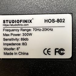 Studio Finix Bluetooth outdoor/Indoor speakers Pair 8 Inch