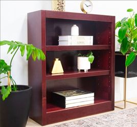3-Shelf Bookcase in Cherry Finish