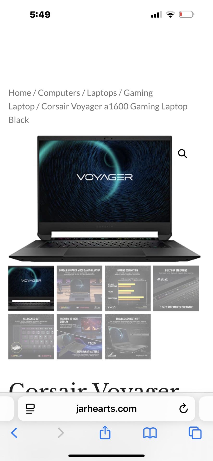Corsair Voyager Gaming Laptop