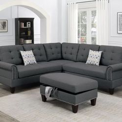 Sectional With Ottoman 