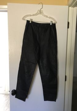 Leather pants black 30 “ waist never worn