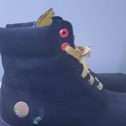 Spongbob black timberlands