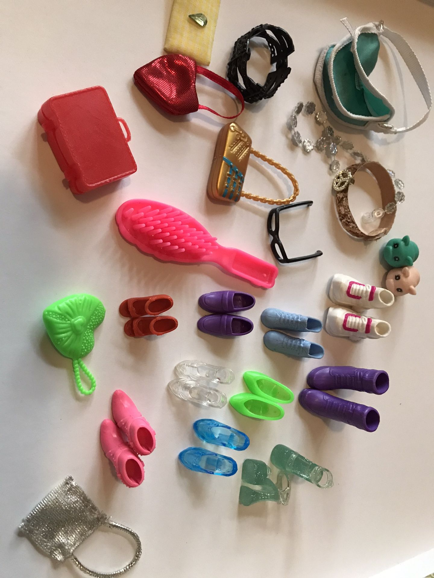 Barbies shoes purses and accessories