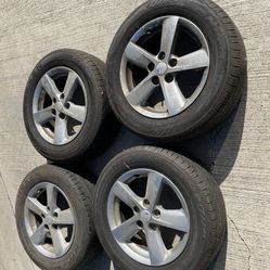 4 - 205/65r16 5x4.5 5x114.3 Stock Kia Optima Hyundai Ford Mustang Camry Accord Civic Altima G35 Wheels Rims Good 80% Treads Tires!