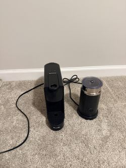 Nespresso Essenza Mini Black Coffee Maker by Breville & Nespresso Aeroccino 3 Hot & Cold Milk Frother