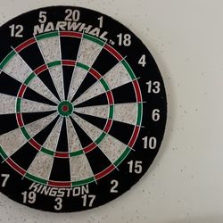 Fiber Dart Board With Darts, Accessories, and Repair Kit