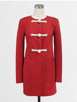 J. Crew Red Toggle Coat