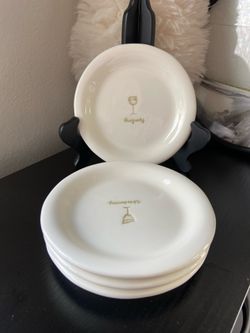 Williams Sonoma Appetizer Plates WINE Series Dishes Charcuterie Set of 4