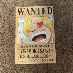 One Peice Sanji Bounty Poster