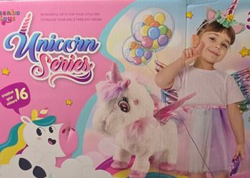 Unicorn Series DIY Mould and Paint Kit with Electric Plush Unicorn and Rainbow-C