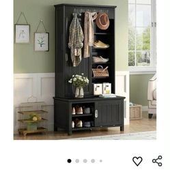 Hall Tree With Storage 