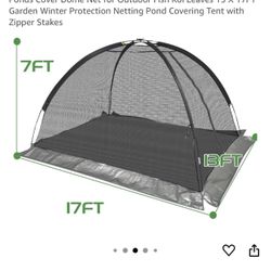 13’ X 17’ Mesh Pond Cover