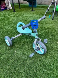 2 CONFIDENT 4 in 1 Toddler Tricycles   (Blue and Pink)