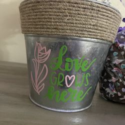 Love grows here Handmade Flower Pot