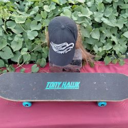 Tony Hawk Skate Board & Baseball Cap