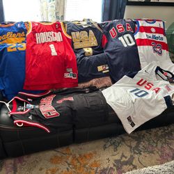 Lot of 7 early 2K NBA jerseys selling as lot ONLY