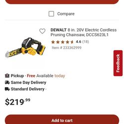 ****DeWalt ******  Chain Saw