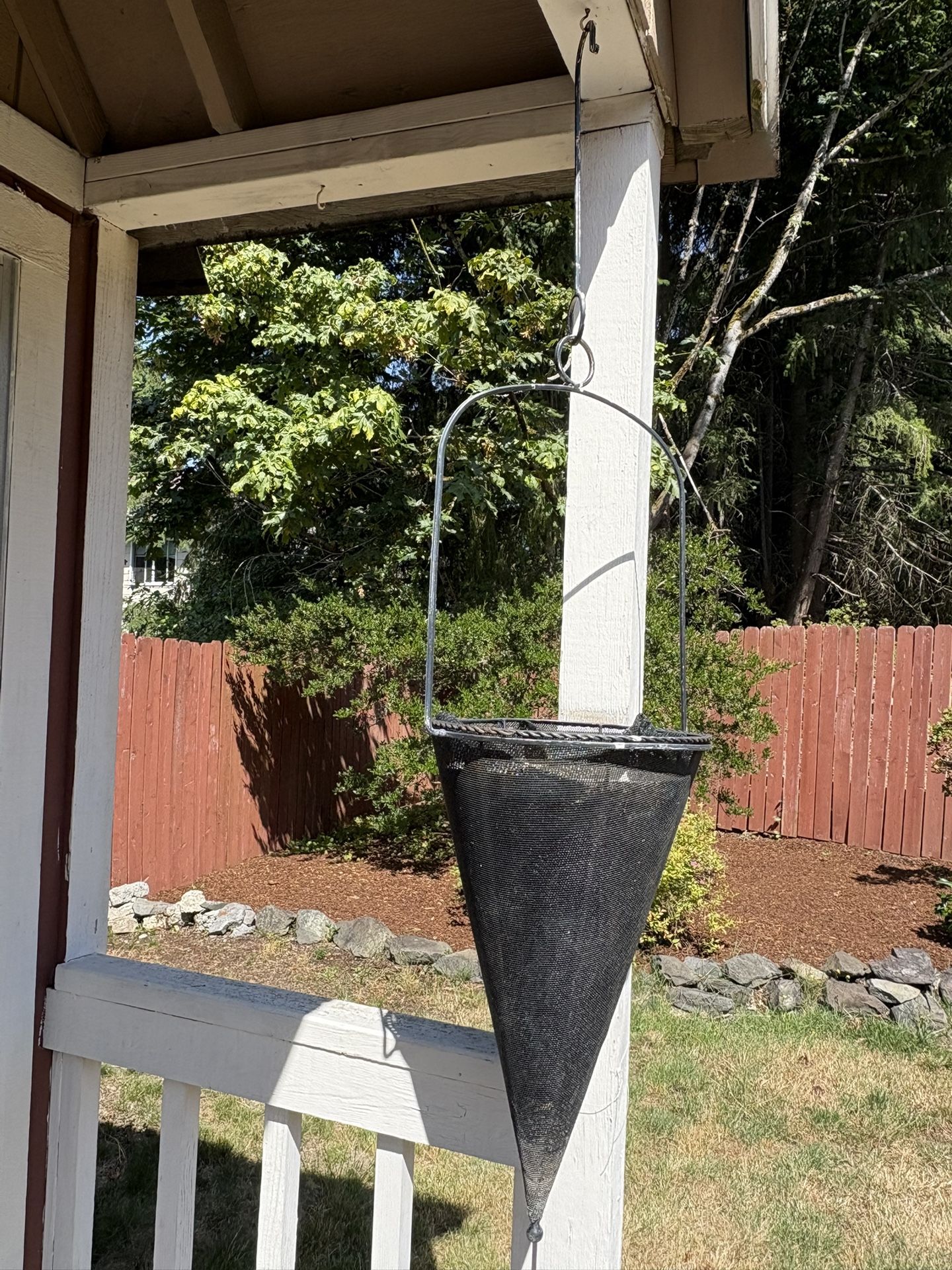 2 Hanging Metal Cone Shaped Baskets