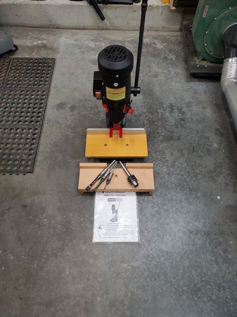 Mortising Machine & Drill Press with Extras