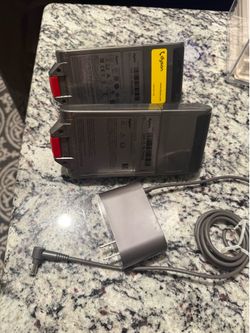 Dyson rechargeable lithium-ion vacuum batteries.