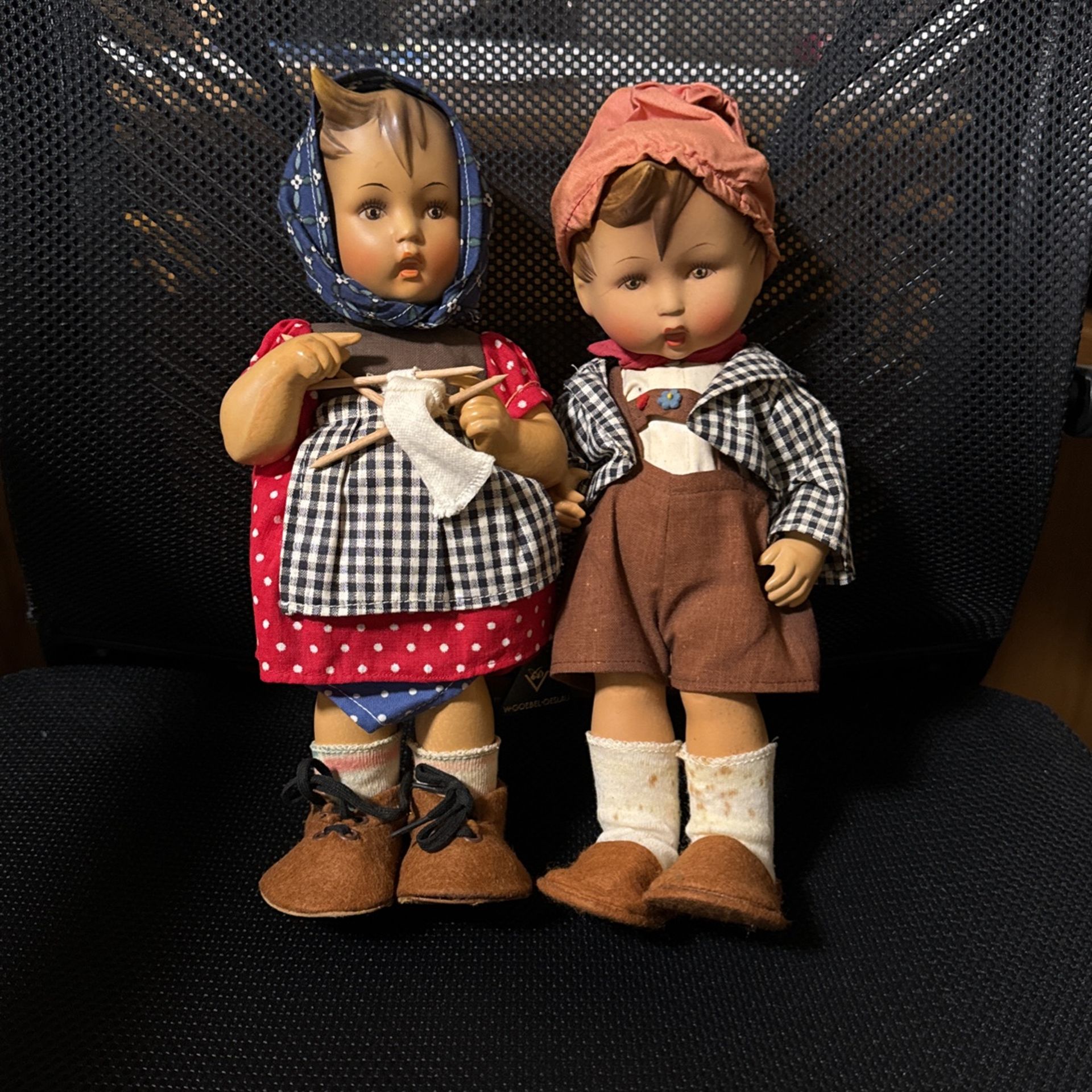 Vintage Hummel Dolls Porcelain 11/12 Inches Tall