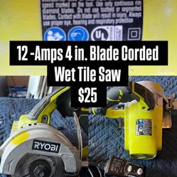 12amp 4in Wet Tile Saw