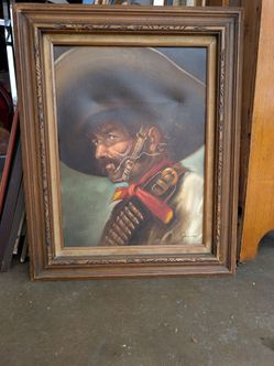 Original Bandito Oil Painting By M.Amaro