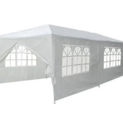   10 ft. x 20 ft. White Wedding Party Canopy Tent Outdoor Gazebo with 6-Removable Sidewalls&venta