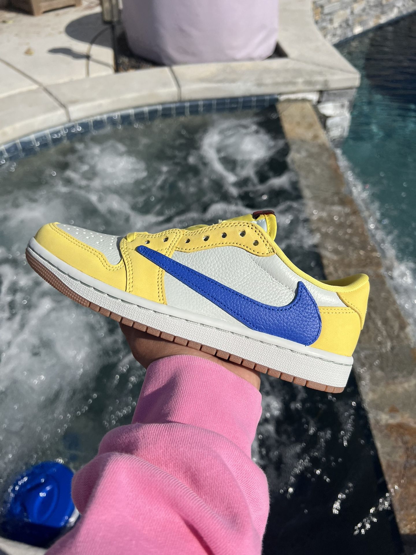 Jordan 1 Retro Low OG SP “Travis Scott Canary” Size 7W/5.5Y, 10W/8.5M and 13W/11.5M