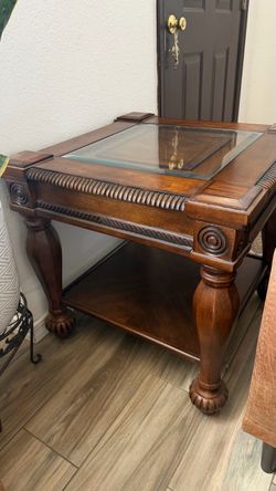 Juego de mesas de madera sólido