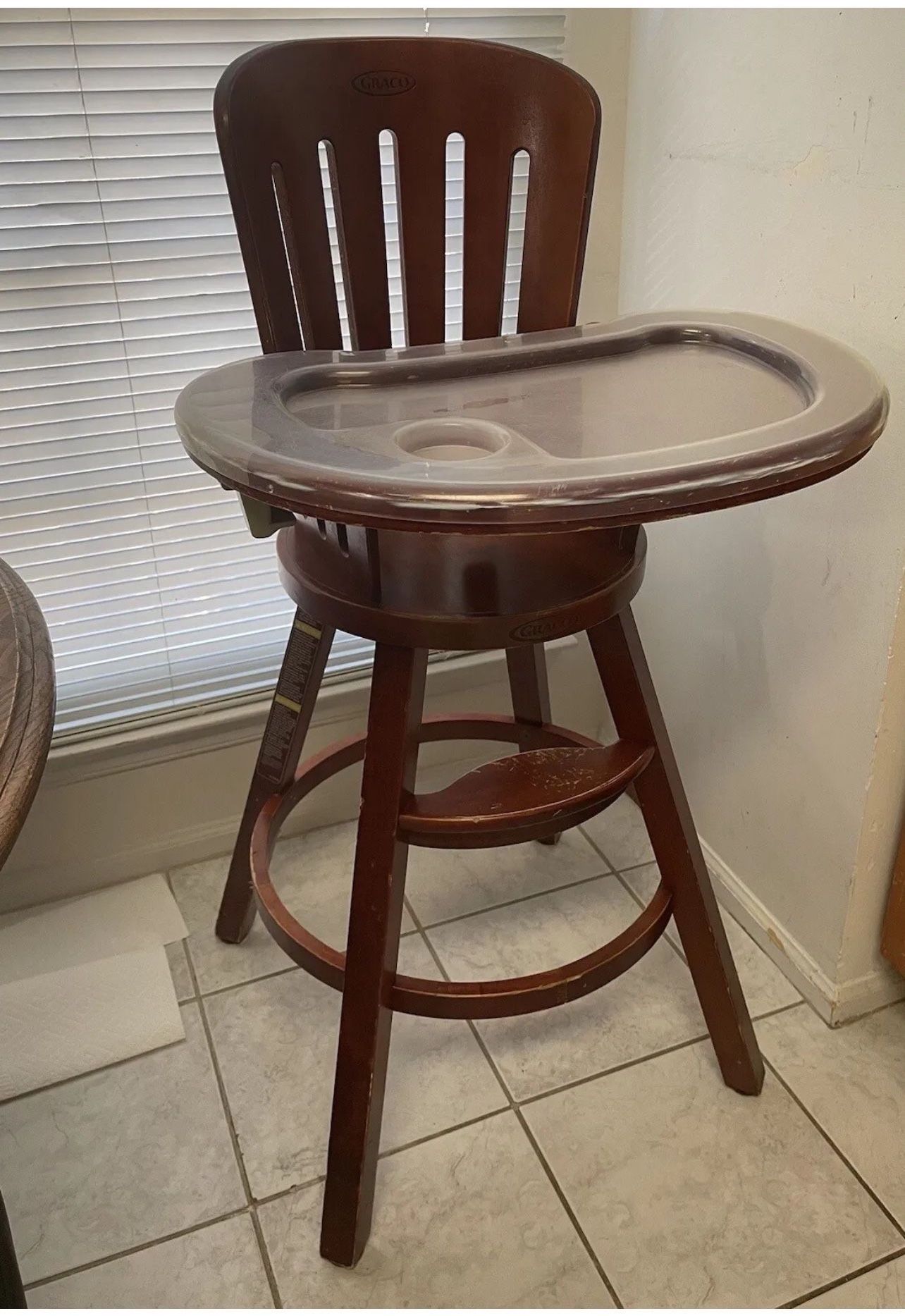 Graco Classic Brown Wooden Baby High Chair