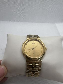 🍯🍯Super Rare Luxury Vintage GoldPlated SEIKO SX Men Watch Roman Numeral🍯🍯
