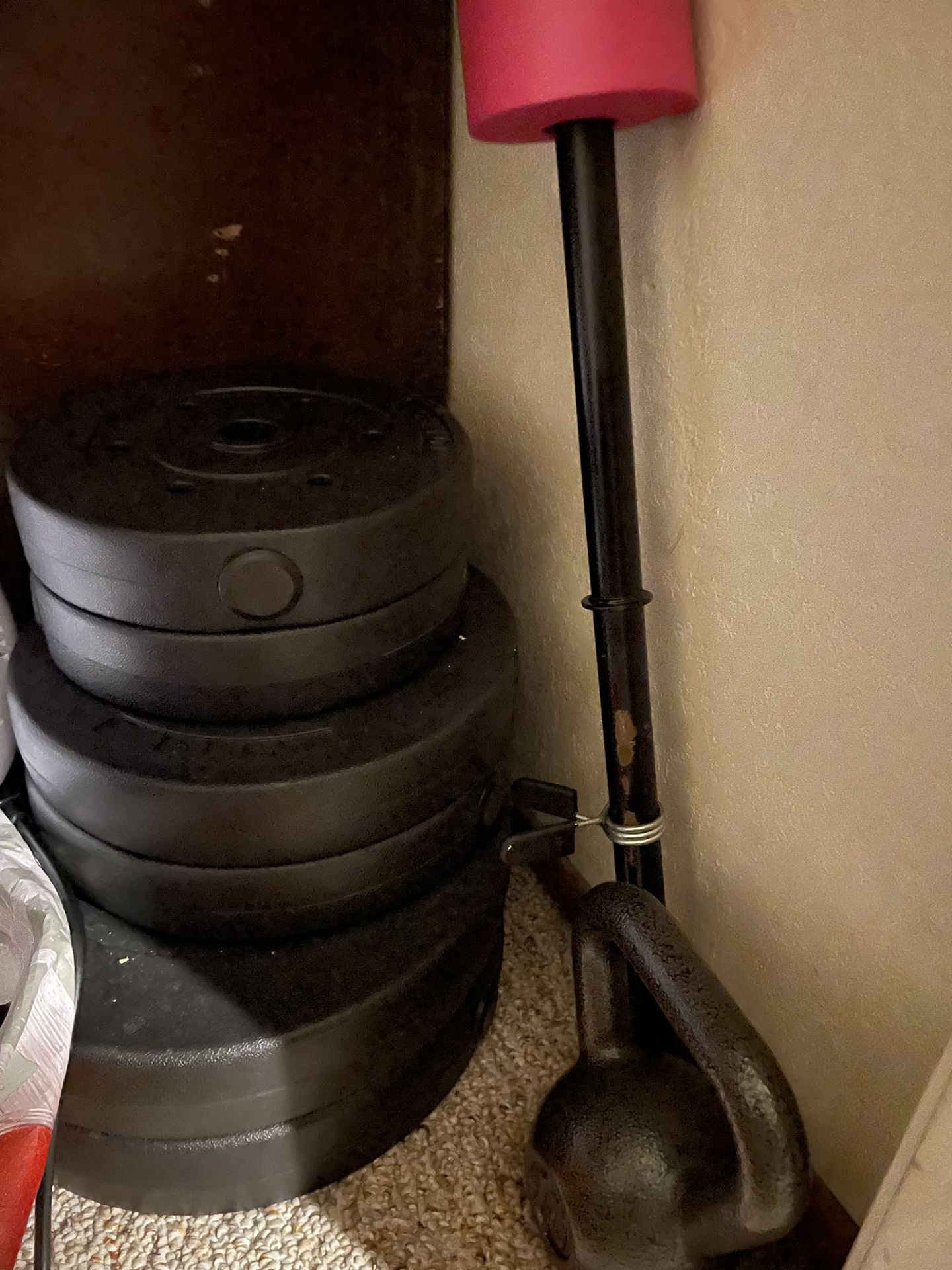 Work out bar & Weights