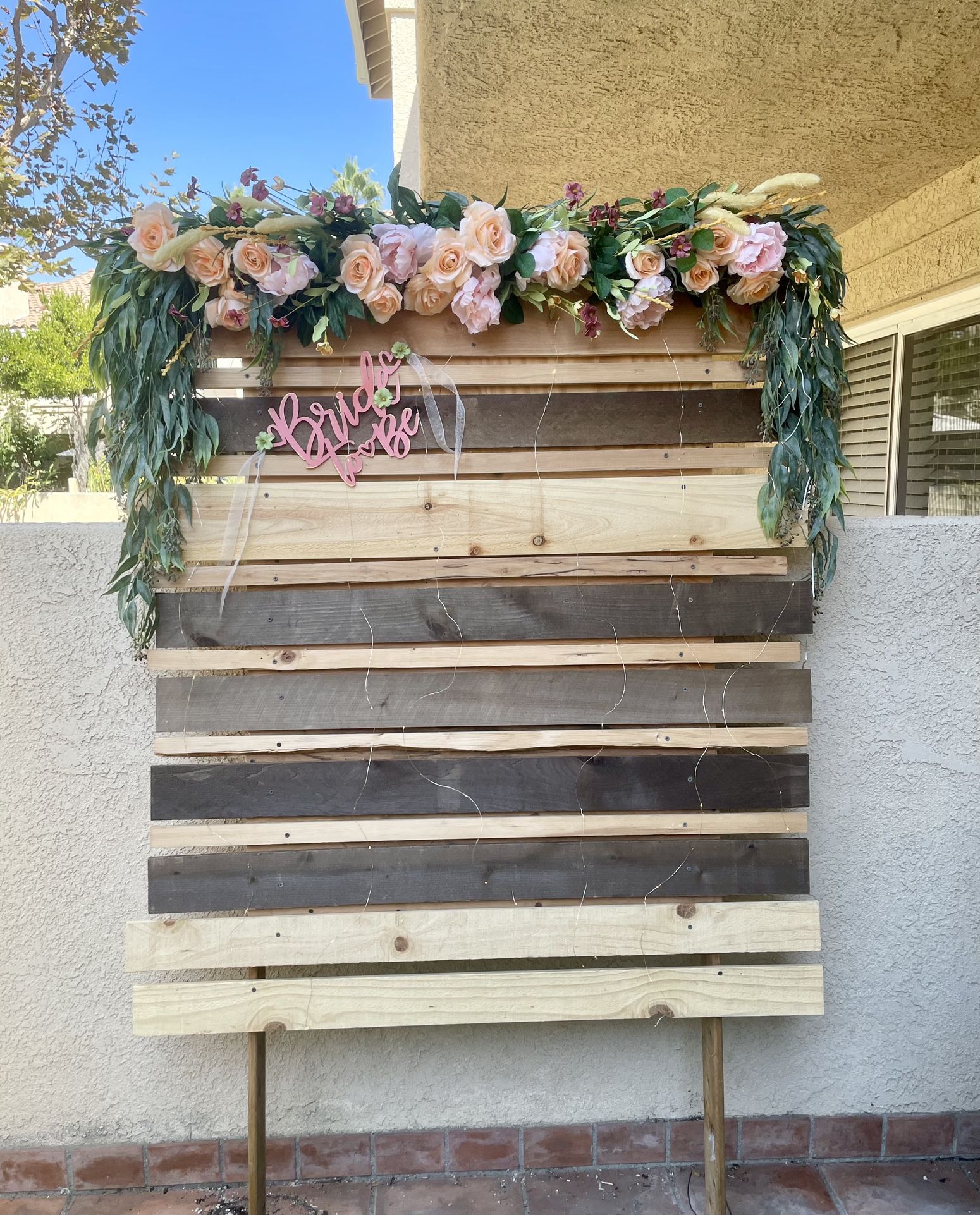 Photo backdrop for bridal shower or wedding must pick up $80