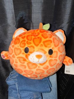 Squishmallows Orange Leopard Plush Stuffed Animal