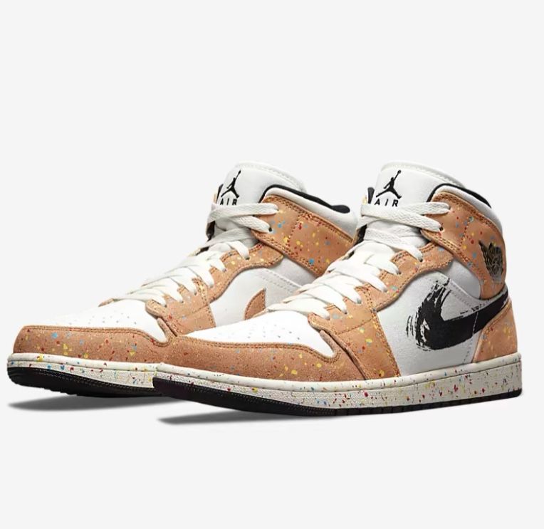 NIKE AIR JORDAN 1 MID SE BRUSH STROKE DA8005 100 MEN´S...
