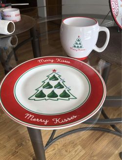 Hershey Merry Kisses Mug and Dish