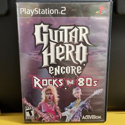 Guitar Hero Encore Rocks the 80s PS2 for PlayStation 2 Video Game Console System GH
