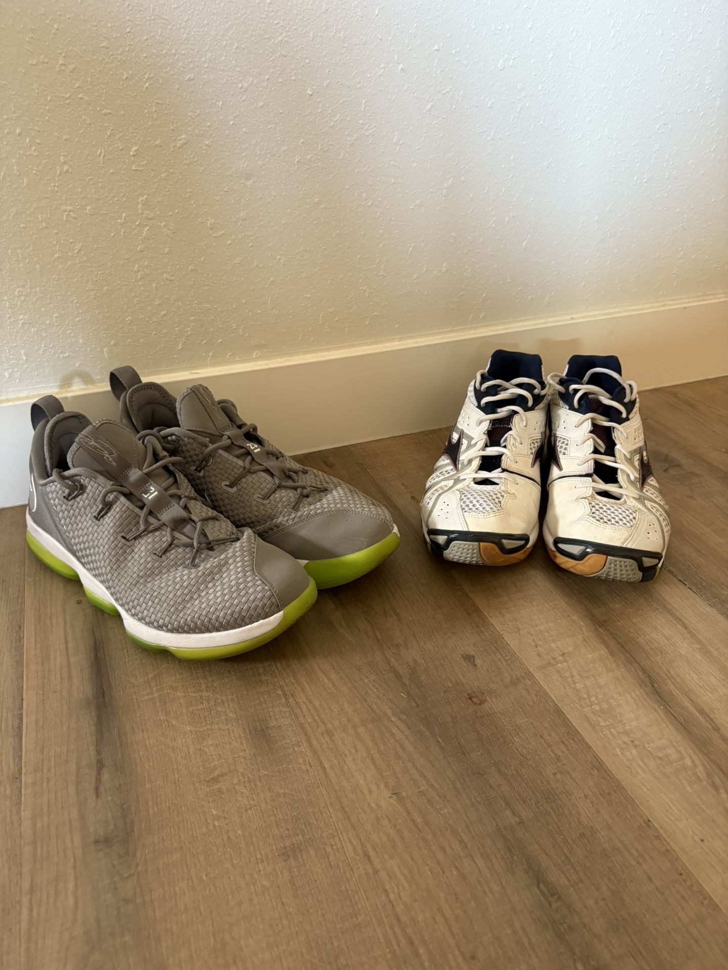 Size 13 LeBron James Basketball Shoes & Mizuno Volleyball Shoes