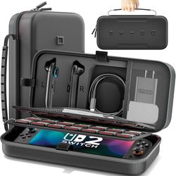 Carrying Case For Nintendo Switch, OLED, Switch 2 - Hard EVA Shell - Black