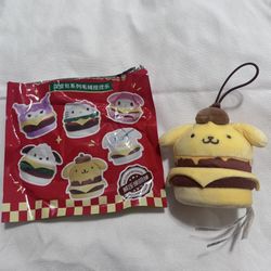 Sanrio Burger Series Plush Relaxing Toy - Pompompurin