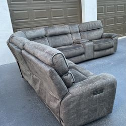 🛋️ Sofa/Couch Sectional - Recliners - Gray - Chenille - Delivery Available 🚛