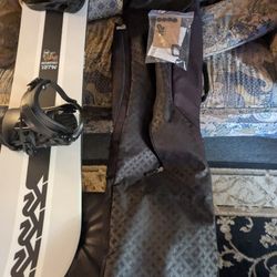 K2 Vandal Snowboard 157 bindings And Bag