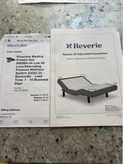 Adj Bed Frame w/ alt pressure mattress