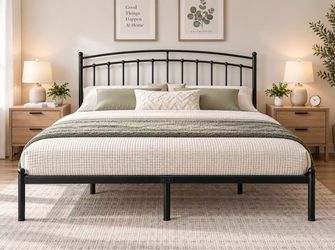 🛏️ King Size Metal Bed Frame – Classic & Stylish